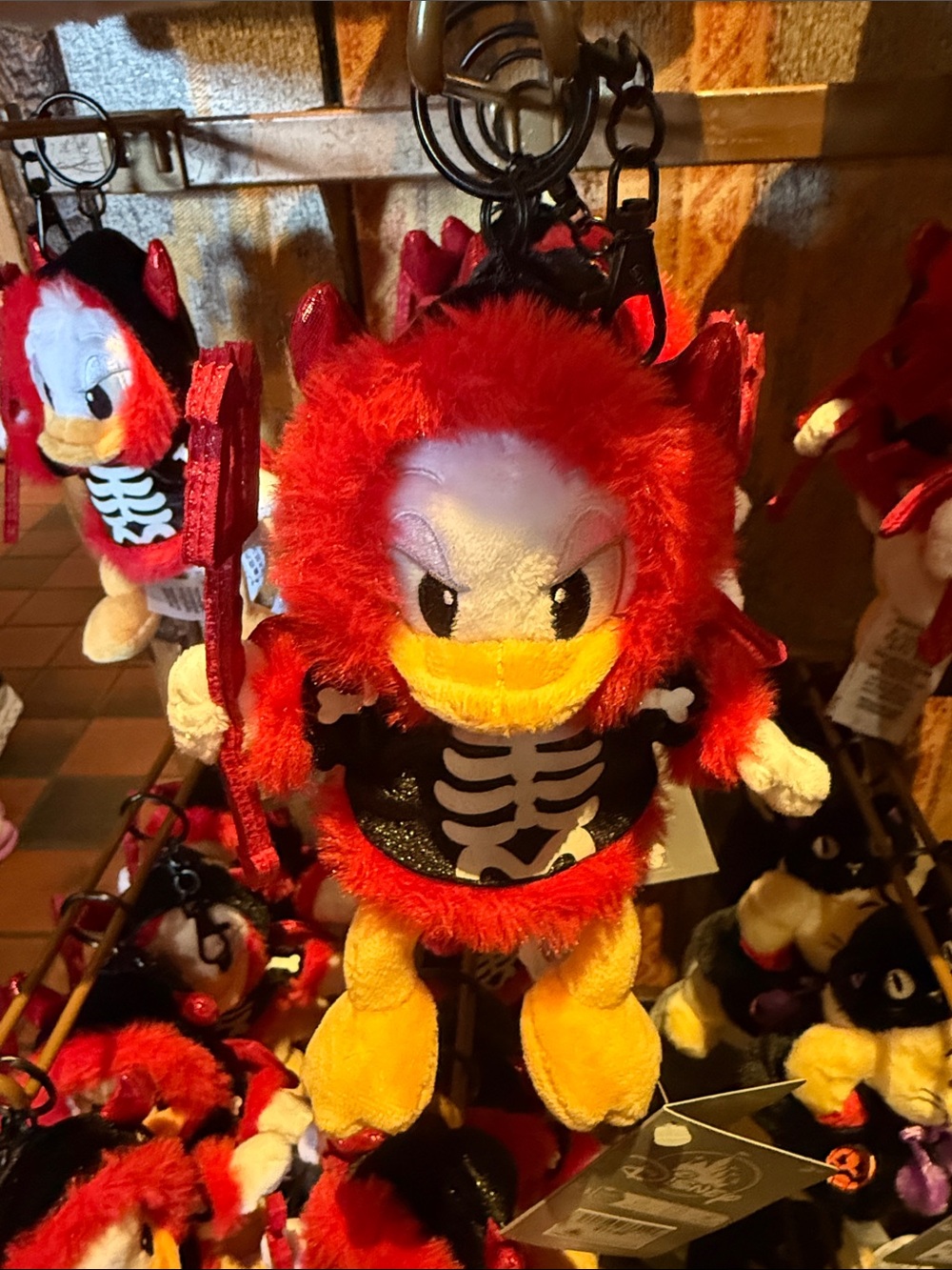 NWT | Disney Parks Halloween 2026 Donald Duck Devil Skeleton Plush Keychain